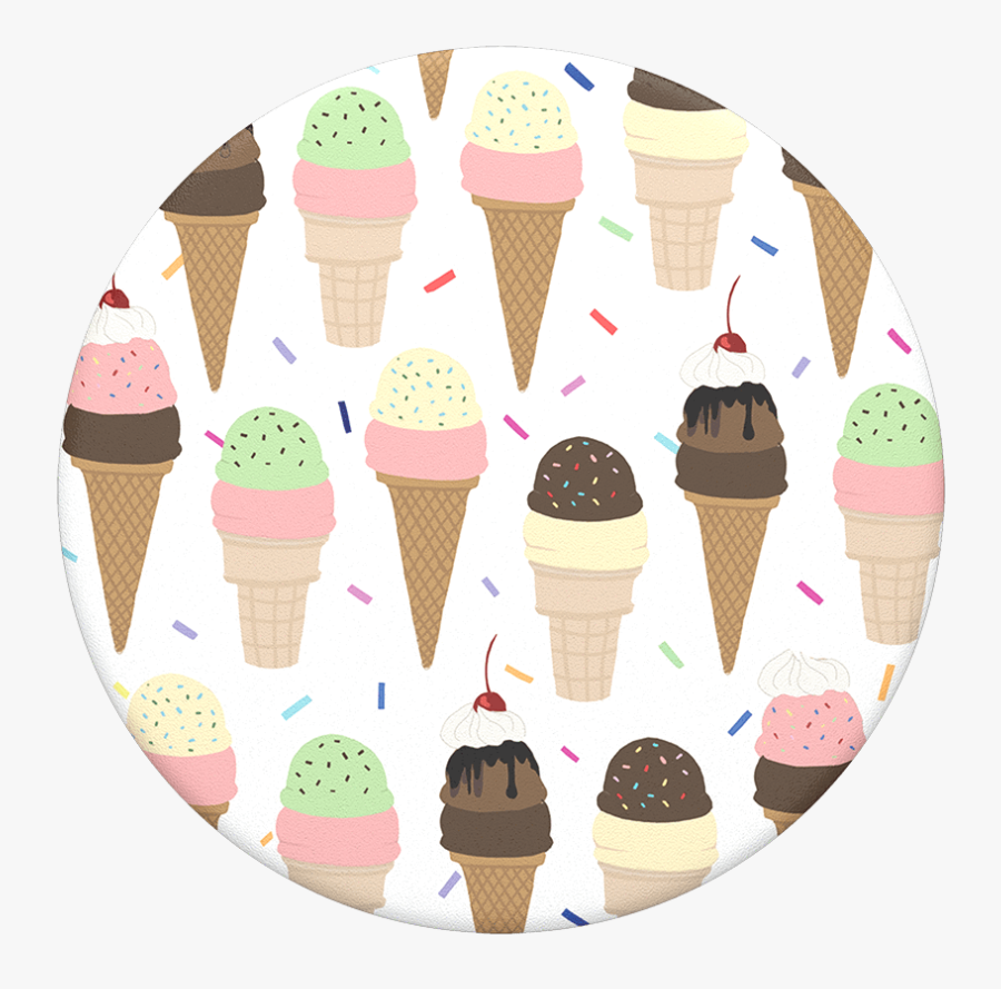 Transparent Empty Ice Cream Cone Png - Ice Cream Popsocket, Transparent Clipart