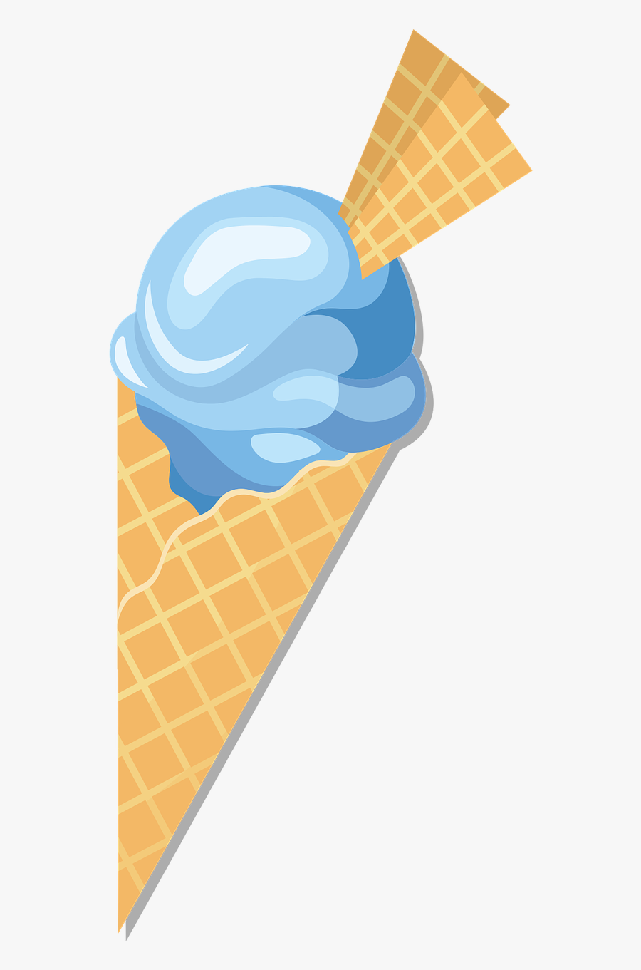 Ice Ice Cream Waffle Free Picture - Ice Cream Animasi Lucu, Transparent Clipart