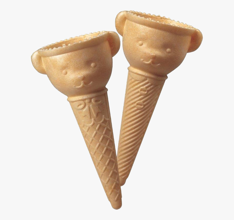 Teddy Bear Ice Cream Cones, Transparent Clipart