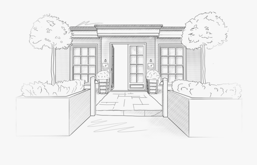 Graphic Transparent Furniture Shop Kitchen Showroom - Sketch, Transparent Clipart