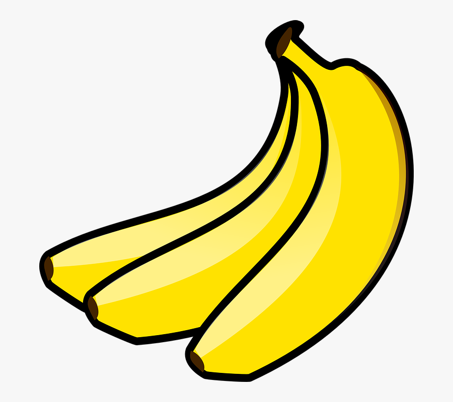 Yellow Food Cliparts - Two Bananas Clipart, Transparent Clipart
