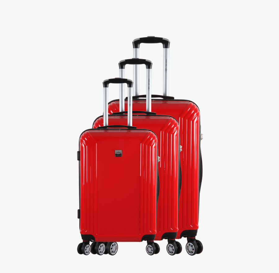 3 Hard Suitcase Set - Suitcase, Transparent Clipart