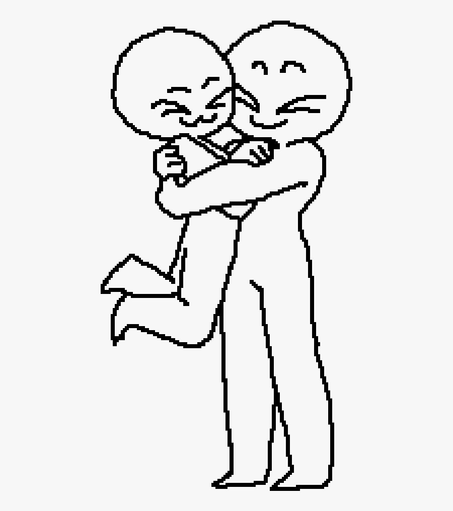 Pixilart - Hug, Transparent Clipart