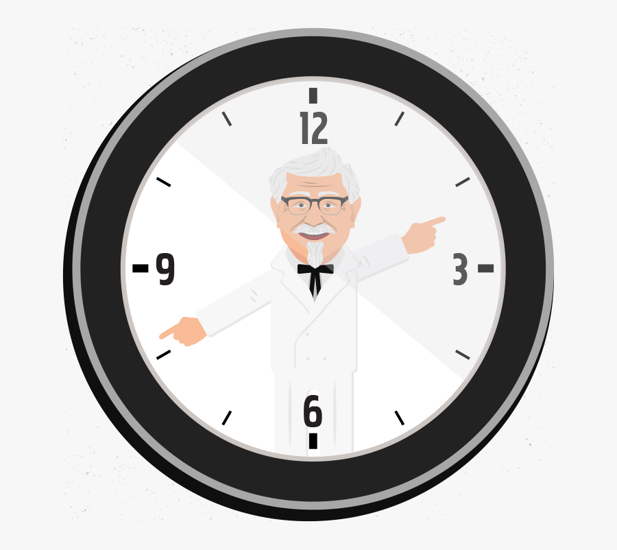 Clock Kfc, Transparent Clipart