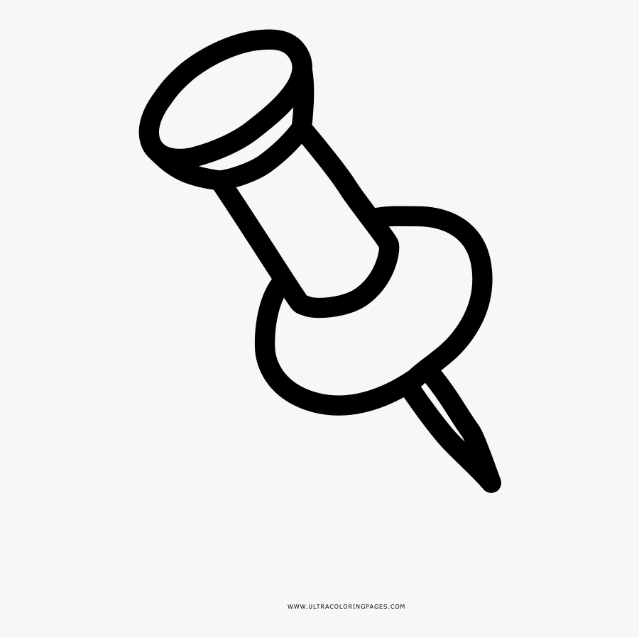 Thumb Tack Coloring Page Thumb Tack Clipart Black And White , Free