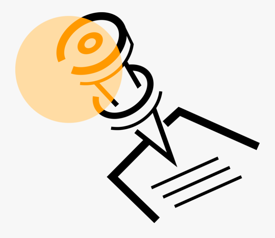 Vector Illustration Of Push Pin Or Thumb Tack Fastens, Transparent Clipart