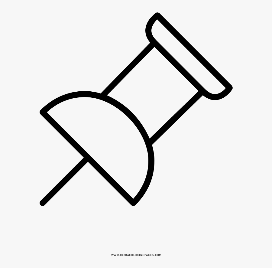 Thumb Tack Coloring Page - Gabelschlüssel Piktogramm, Transparent Clipart