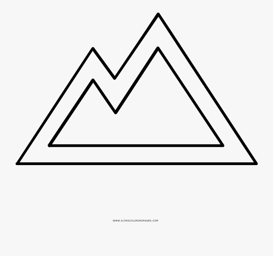 Mountain Range Coloring Page - Triangle, Transparent Clipart