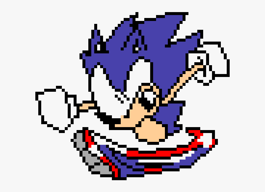 Sonic Running By Heavy Daddy - Pixel Art Sonic Running, Transparent Clipart