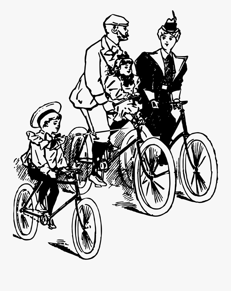 Bike Big Image Png - Family Cycling Clipart Png, Transparent Clipart