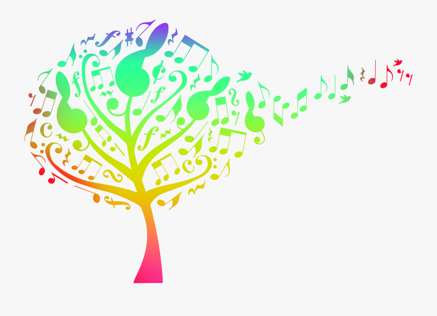 Musical Notes Tree, Transparent Clipart