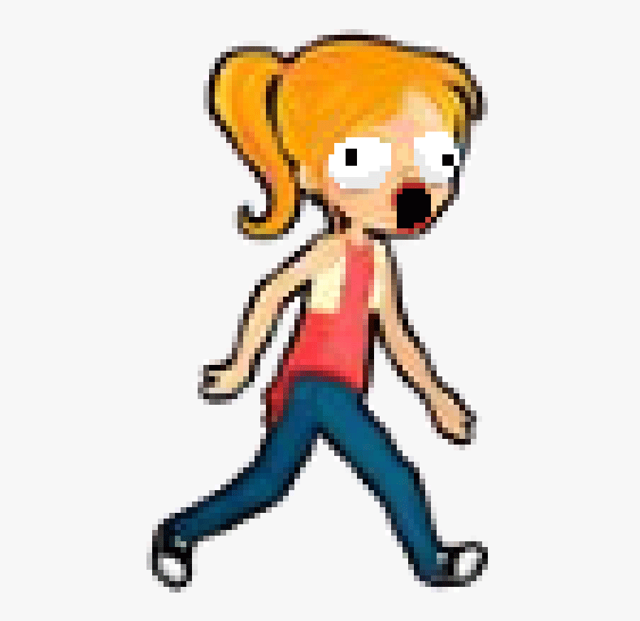 To Practice This We Added Eyes To One Sprite And Moved - Girl Sprite Walk Gif, Transparent Clipart