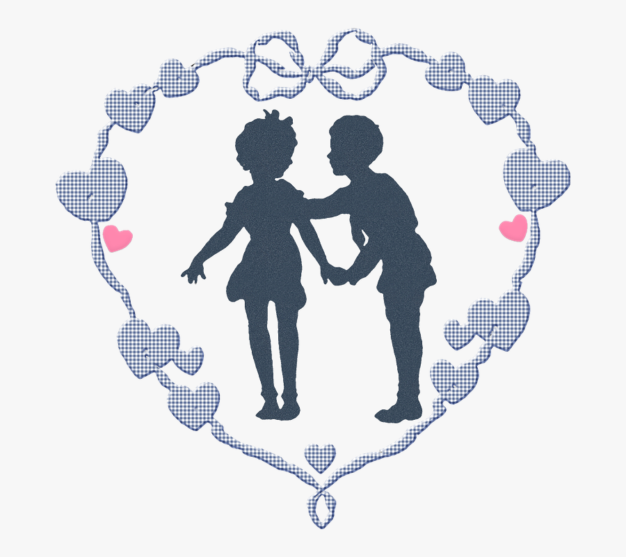 Heart Vintage Children Boy Girl Lace Ornament - Valentine's Day, Transparent Clipart