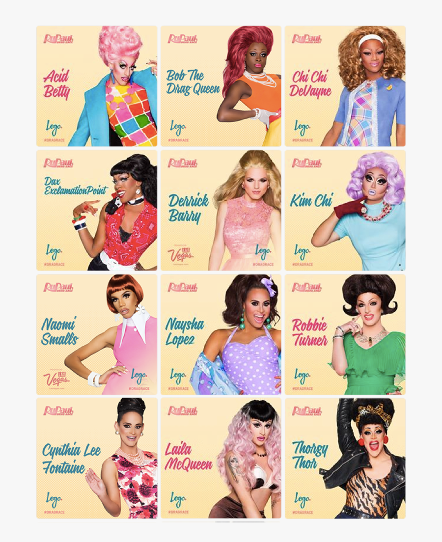 Clip Art Season 4 Snatch Game - Rupaul Season 8 Queens, Transparent Clipart