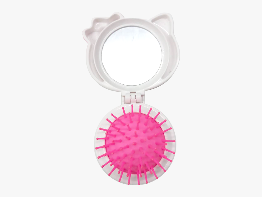 Clip Art Compact Hairbrush With Healthy - Hello Kitty Compact Brush And Mirror, Transparent Clipart