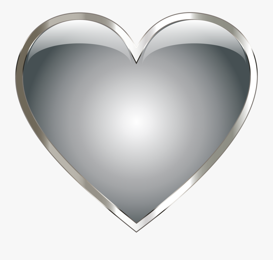 Gray Heart Png - Heart Steel, Transparent Clipart