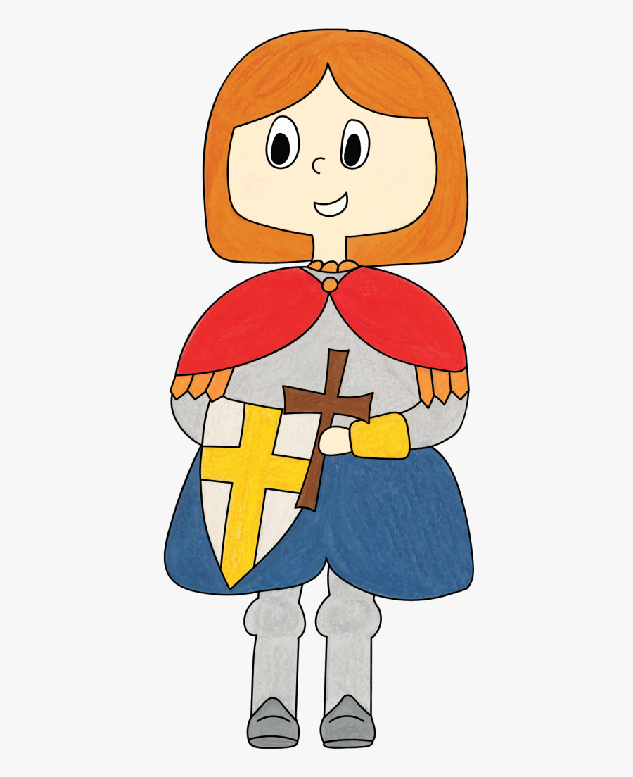 Cartoon St Joan Of Arc, Transparent Clipart