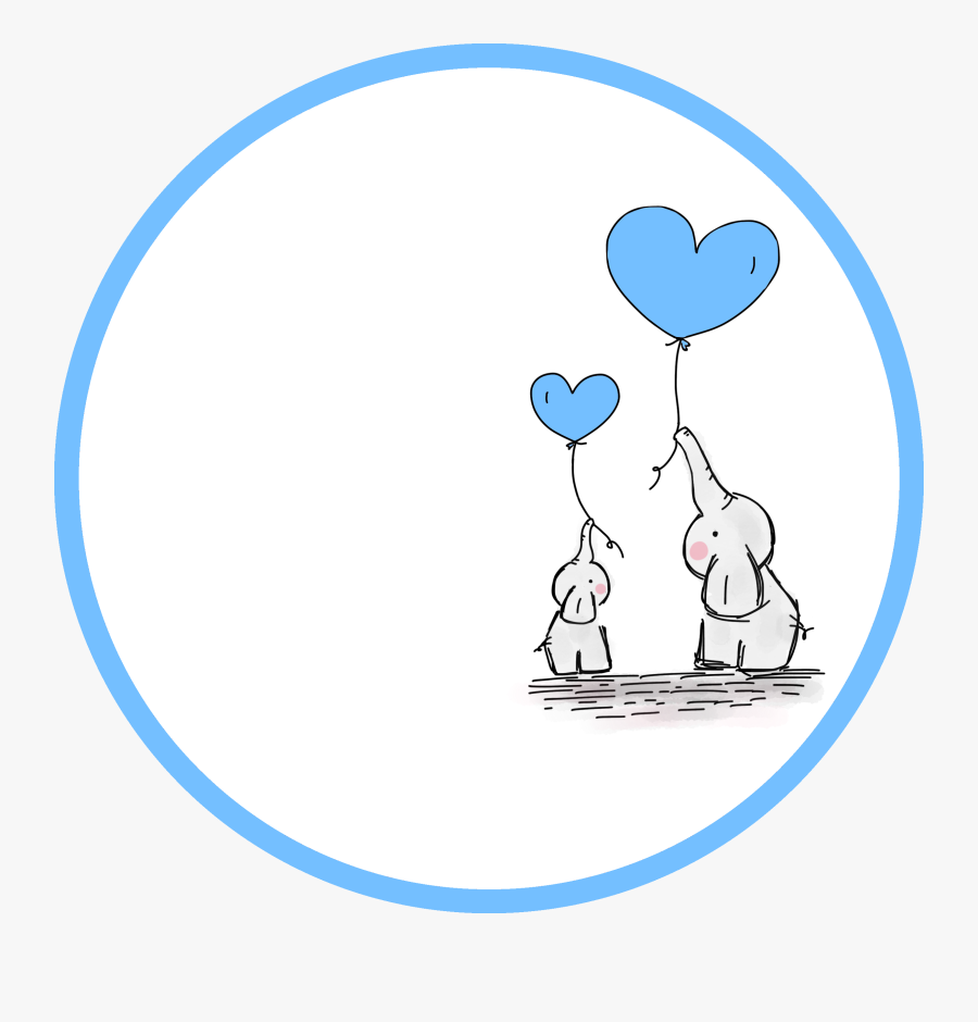 Elephant With Blue Balloon, Transparent Clipart