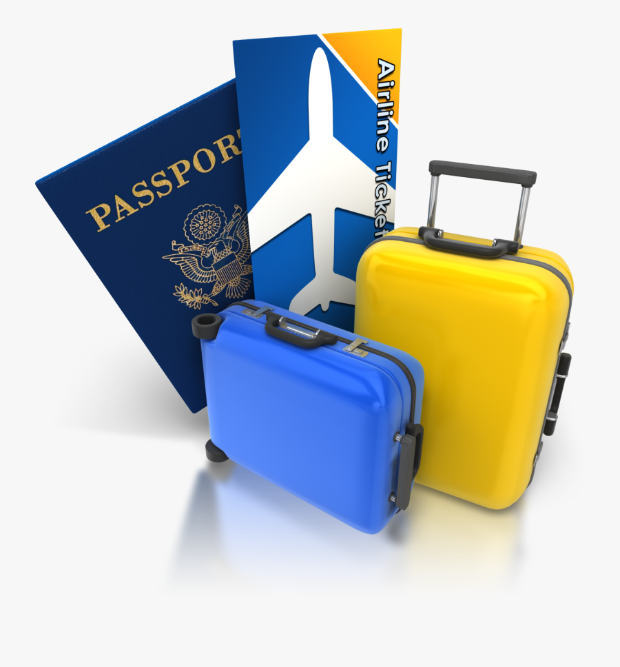 Passport And Suitcase Clipart, Transparent Clipart