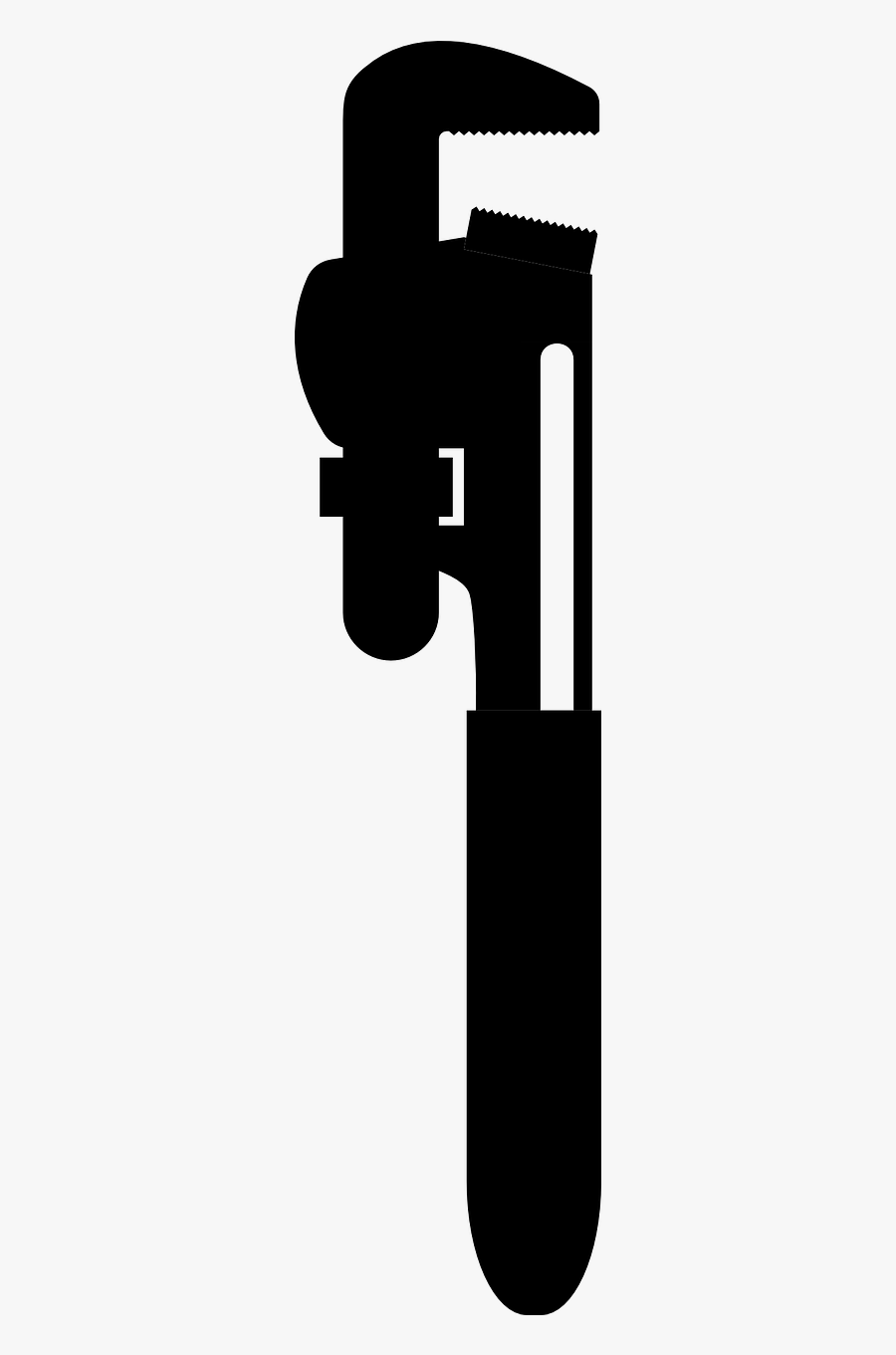 Clamp Fastening Device Tool Free Picture - Pipe Wrench Silhouette Png, Transparent Clipart