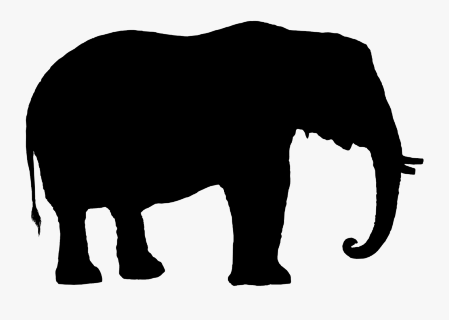 Elephant Silhouette Elephant Silhouette Elephant Young - Silhouette Elephant Clipart Black And White, Transparent Clipart