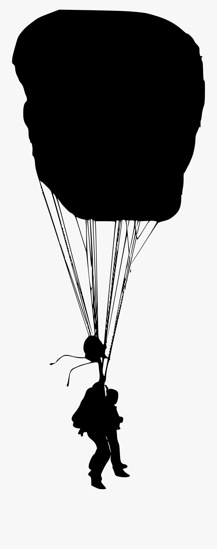 Leather / Red/blue Silhouette Paratrooper Photography - Parachuting, Transparent Clipart