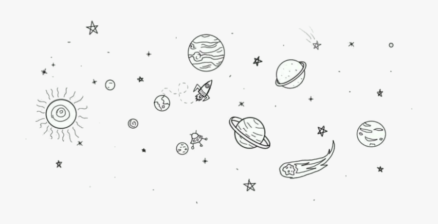 Doodle Png Tumblr - Star And Planet Drawings, Transparent Clipart