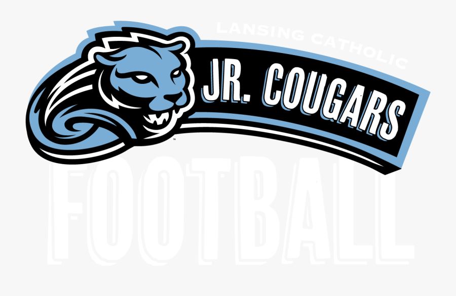 Junior Cougar Football - Lansing Catholic Football Logo, Transparent Clipart