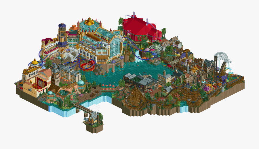 Rollercoaster Tycoon 2 Food Court, Transparent Clipart