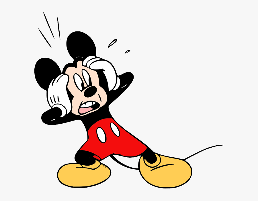 Horrified Mickey Mouse, Transparent Clipart