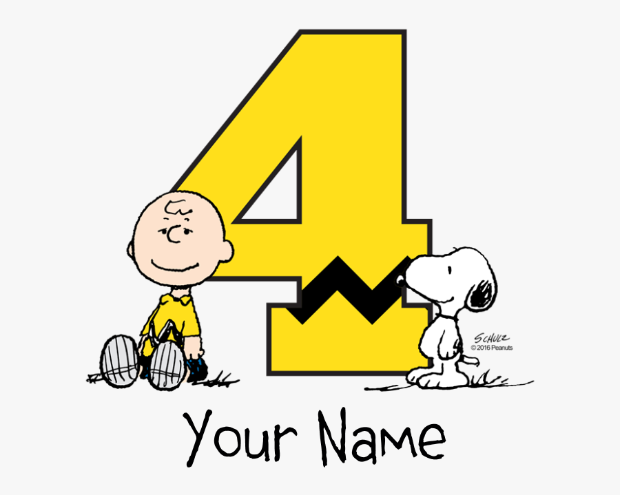 Peanuts Personalized 4th Birthday Kids Trucker Hat - Charlie Brown Birthday 1, Transparent Clipart