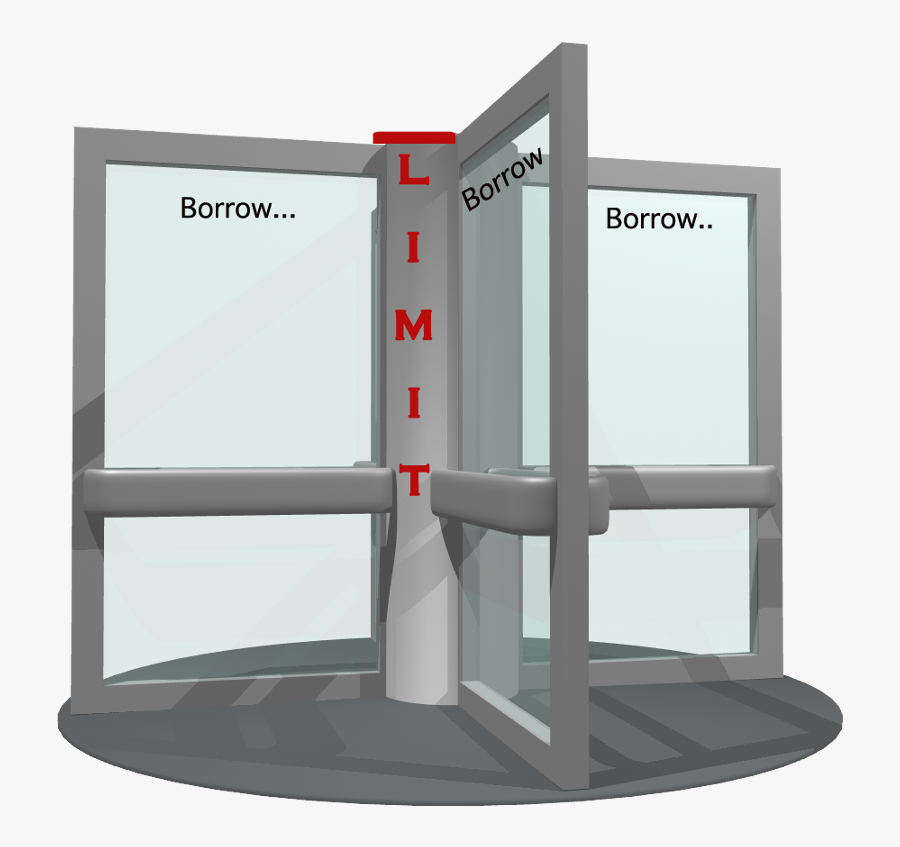 Revolvingcredit Image Modified From Clipart - Revolving Door Cartoon Gif, Transparent Clipart