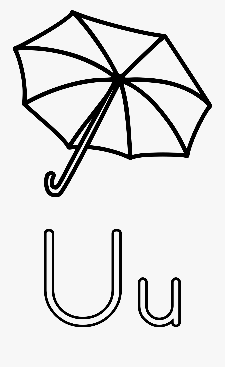 Transparent Letter Clipart Black And White - U Is For Coloring Page, Transparent Clipart