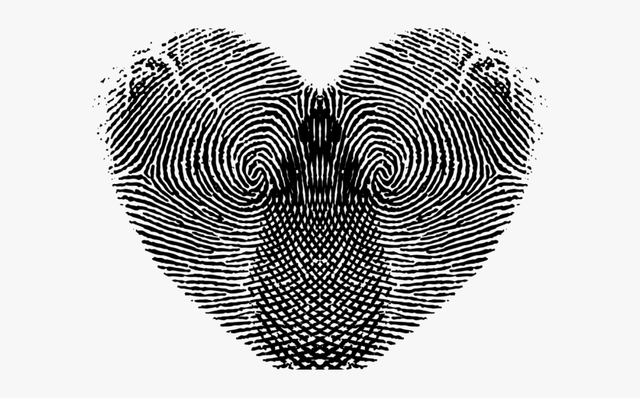 Fingerprint Clipart Similar - Finger Print Heart Png, Transparent Clipart