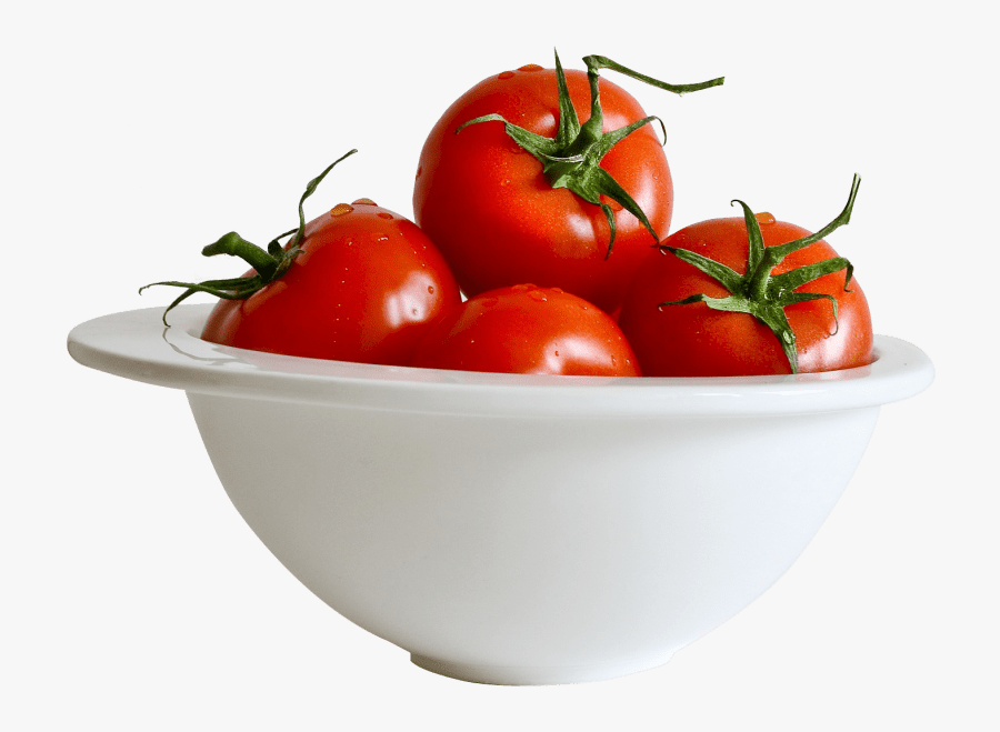 Tomato In Bowl Png - Plate Tomatoes Png, Transparent Clipart