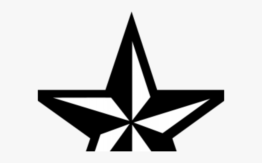 Transparent Nautical Star Clipart - Black And White Star Tattoo Png, Transparent Clipart