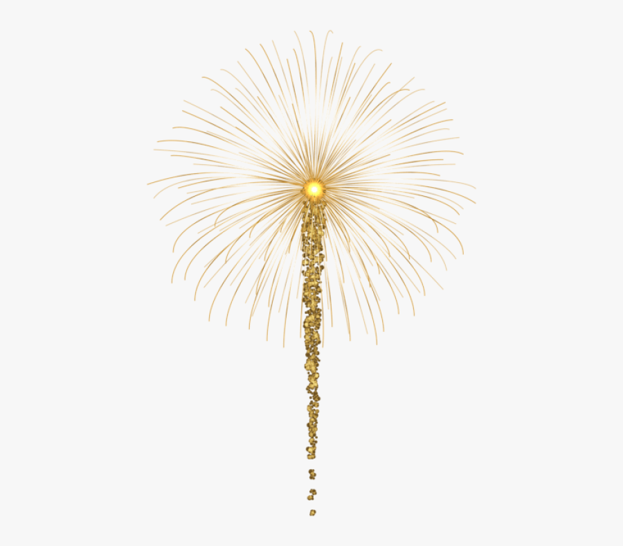 Firework Clipart Golden - Art, Transparent Clipart