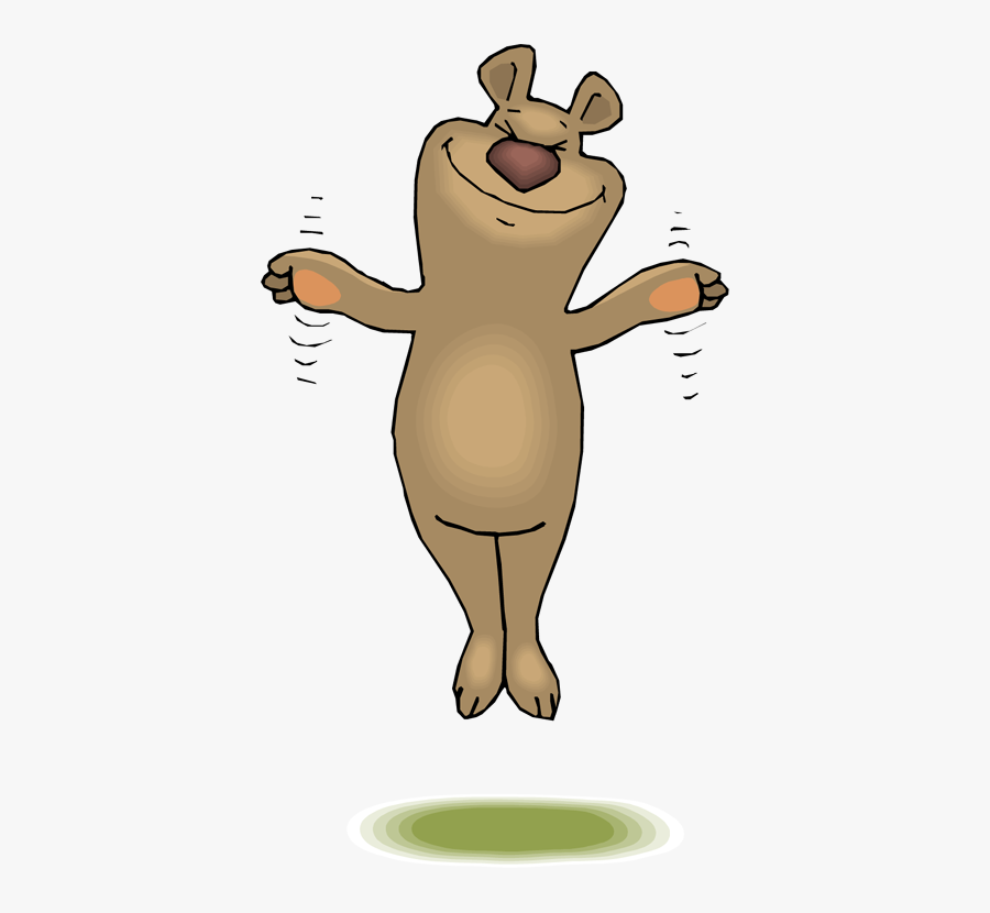 Transparent Cantar Clipart - Jumping Bear Clip Art, Transparent Clipart