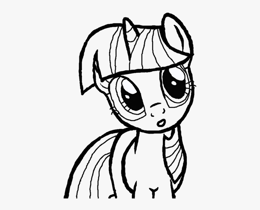 Twilight Sparkle Lineart - Lineart Pony, Transparent Clipart