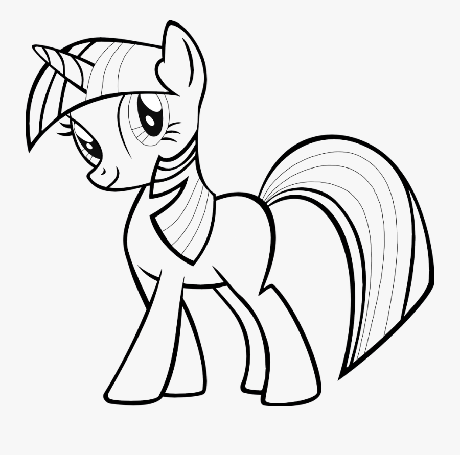 Twilight Sparkle Lineart - Little Pony Black And White , Free ...