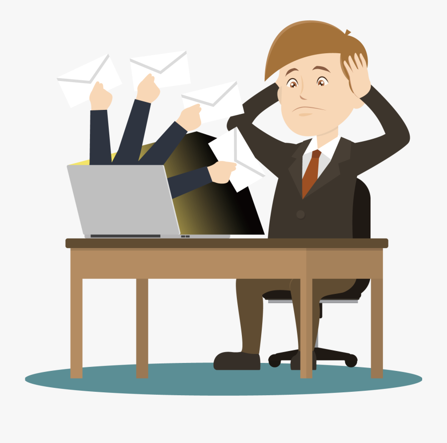 Transparent Person Working Clipart - Distraction In Communication, Transparent Clipart