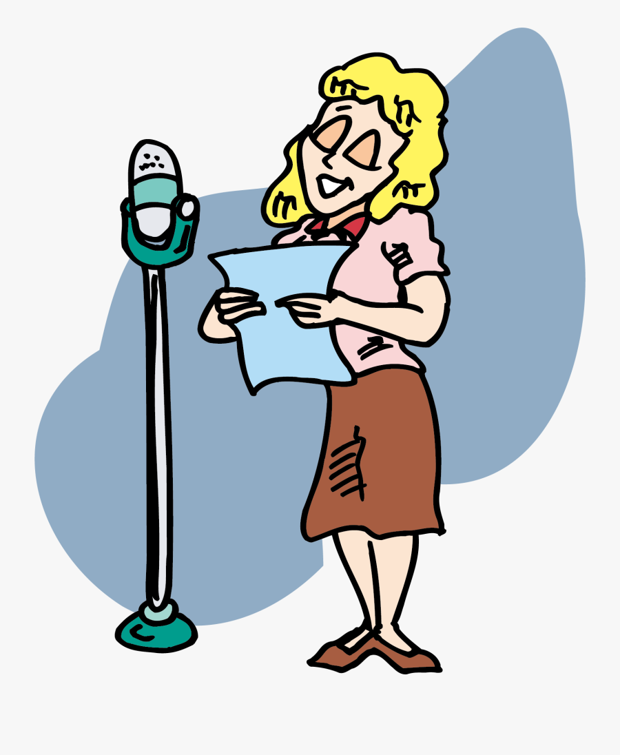 Speakers Clipart Line Art - Clip Art Public Speaker Cartoon, Transparent Clipart