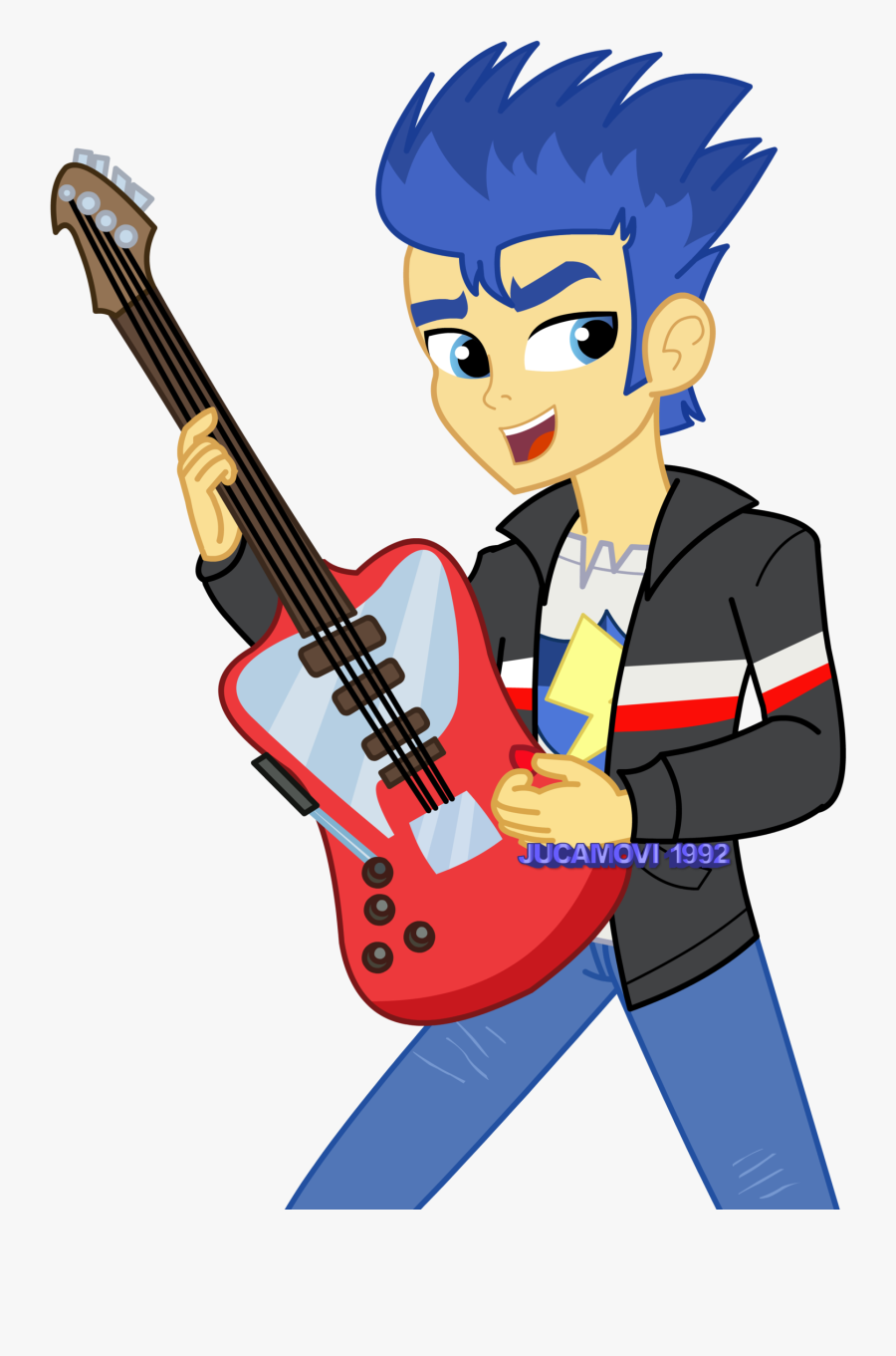 Flash Sentry"s Guitar By Jucamovi1992 Flash Sentry"s - Flash Sentry With Guitar, Transparent Clipart