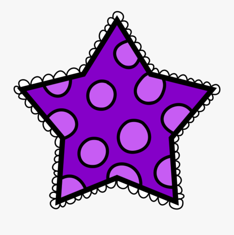 Clipart Star Polka Dot - Polka Dot Star Clipart, Transparent Clipart