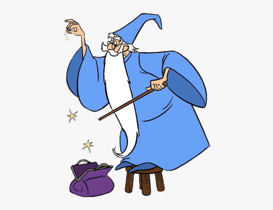 Merlin Adding Some Magic To His Bag - Disney Sword In The Stone Png, Transparent Clipart