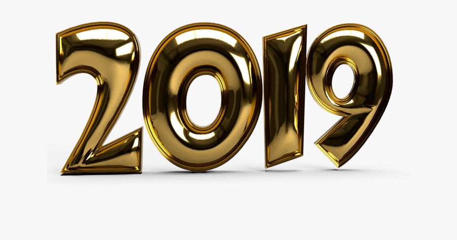 New Year 2019 Celebration Gold Png Image Free Download - New Year Gold Transparent 2019 Png, Transparent Clipart
