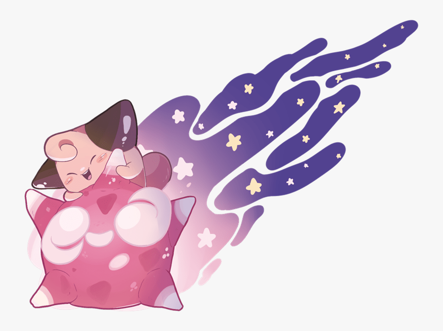 Meteor Clipart Purple - Cleffa And Minior, Transparent Clipart