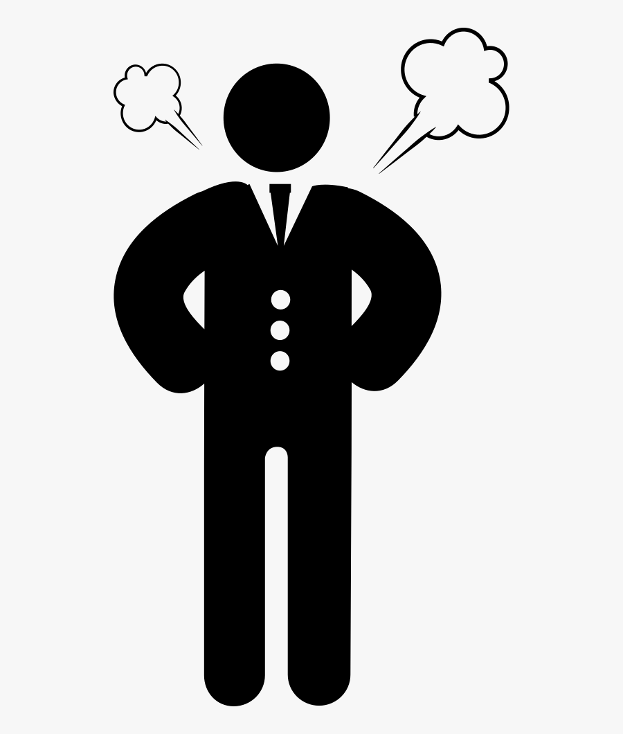 Boss Vector Angry - Angry Businessman Icon Png, Transparent Clipart