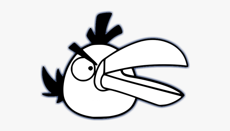 Angry Birds Black And White, Transparent Clipart