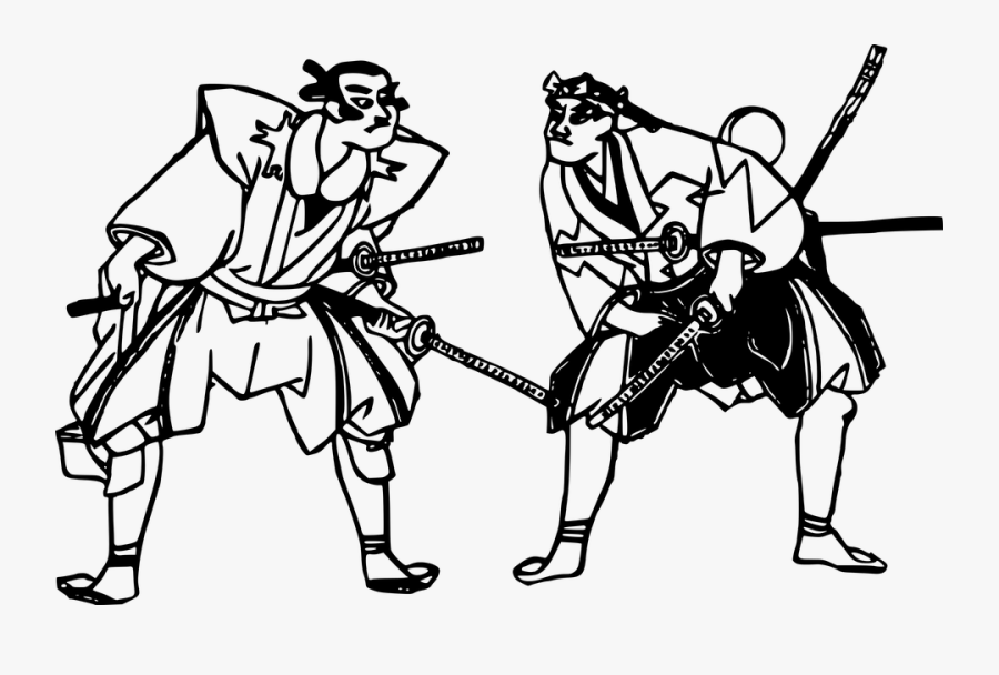 Transparent Japan Clipart Black And White - Black And White Samurai Clipart, Transparent Clipart